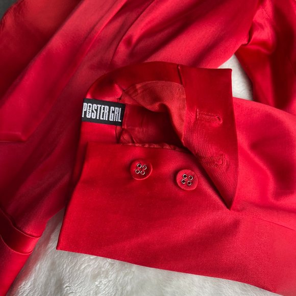 NWT Dolls Kill - Poster Grl Red Satin Blazer Size Large - Picture 12 of 12